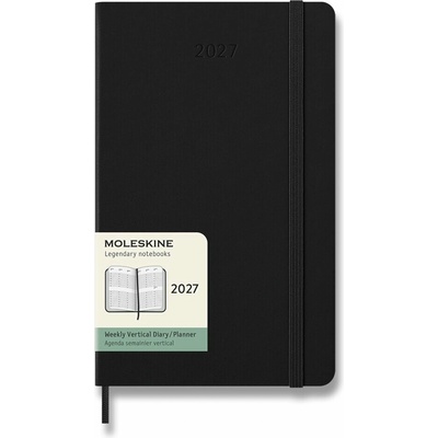 Moleskine A5 Týždenný 2027 Čierny