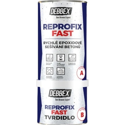 DEN BRAVEN REPROFIX FAST - Dvojzložková epoxidová hmota na rýchle zošívanie betónu zelenohnedá 1,19 kg