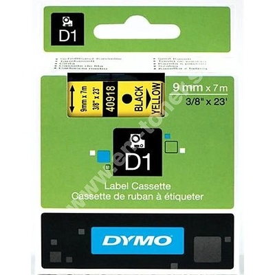 páska DYMO 40918 D1 Black On Yellow Tape (9mm)