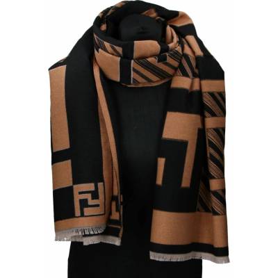 CASHMERE zimní dámská šála Klarisa hnědá