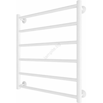 Mario Radiators Rадиатор за баня тип стълба INOX FLAT 122W/230V 57x43 cm неръждаема стомана/бял (MR0108)