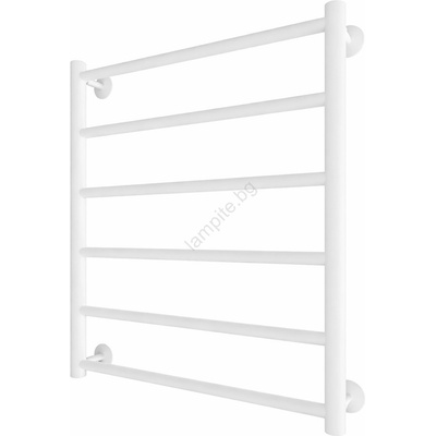 Mario Radiators Rадиатор за баня тип стълба INOX FLAT 122W/230V 57x43 cm неръждаема стомана/бял (MR0108)