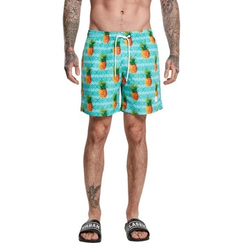 Urban Classics Бански гащета Urban classics Pattern swimming shorts - Blue (Pineapple)