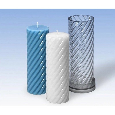 Forma na svíčky VÁLEČEK SPIRÁLA II - 50 x 152 mm