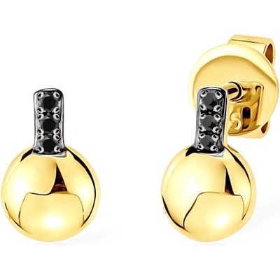 SAVICKI обеци: розово злато. черни диаманти