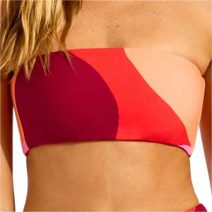 Seafolly Дамско бикини горнище Seafolly Women's Sorrento Reversible Tube Top Bikini top - Flame - размер 32 (EU) (150-5785-0111)