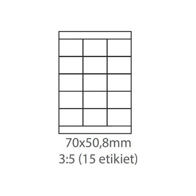 etikety ECODATA Samolepiace 70x50,8 univerzálne biele (100 listov A4/bal.) ECO-07005000