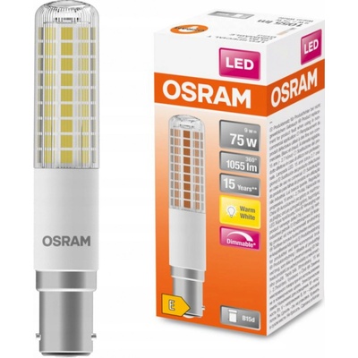 Osram LED Superstar Special T SLIM, stmievateľná tenká špeciálna LED žiarovka, pätica B15d, teplá biela 2700K, náhrada za bežnú 75W žiarovku, 1 balenie