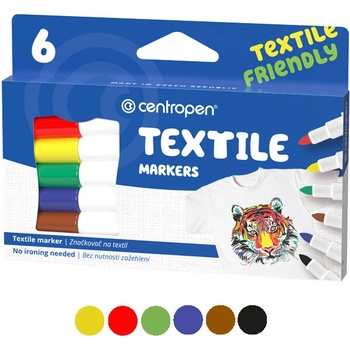 Centropen 2739 TEXTIL sada 6 farieb