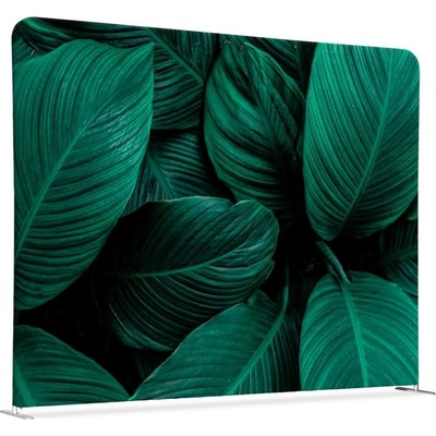 Jansen Display Potištěná látková dělící stěna 200-150 Oboustranný Zelené listy rostlin, 1500 x 2000 mm – Zboží Živě