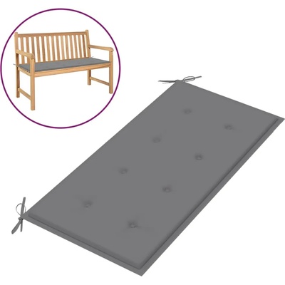 vidaXL Възглавница за градинска пейка сива 100x50x3 см оксфорд плат (43193)