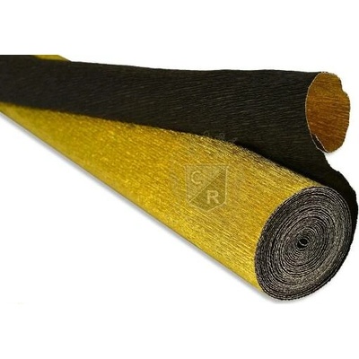 Italský krepový papír Cartotecnica Rossi 180g (50 x 250cm) - dvojbarevný - metalická-zlatá 801/7