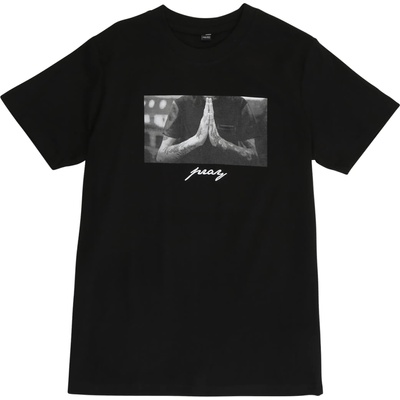 Mister Tee Тениска 'Pray' черно, размер 158-164