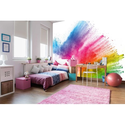 DIMEX ART Самозалепваща се флизелинова фототапета цветна експлозия на прах 375 x 250 см