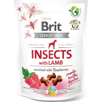 Brit Crunchy Snack Insects with Lamb enriched with Raspberries 200 g