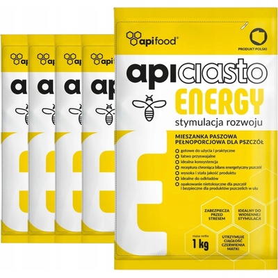 APIFOOD těsto pro včely Apiciasto Energy energetické 5 x 1 kg – Sleviste.cz