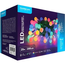 Modee Lighting LED vianočná reťaz 200 LED 20m RGB bobule