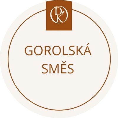 Davídkovo koření Etiketa Gorolská směs béžová průměr 4,5 cm 1 ks