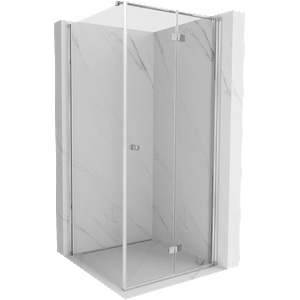 Mexen Mist-F сгъваема душ кабина дясна 70 x 70 см, прозрачна, хром - 8A6T-070-070-01-00-P (8A6T-070-070-01-00-P)