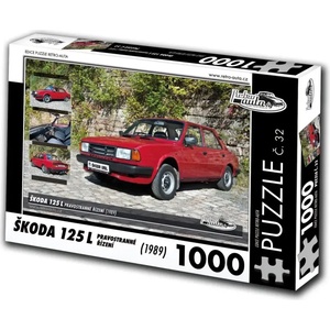 Retro cars - Puzzle Škoda 125 L right-hand drive (1989) - 1 000 piese