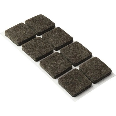 Walteco Filcové podložky 25x25mm, samolepiace, hnedé, 8 ks , 84662