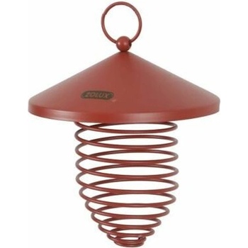 Zolux Spiralo Designové venkovní krmítko pro ptáky na lojové koule 11 cm Červená