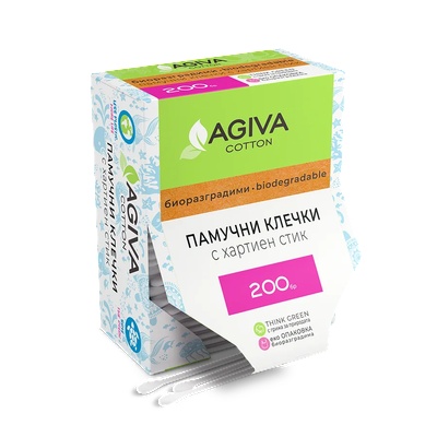 AGIVA АГИВА биоразградими клечки за уши 200 бр (644332)