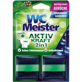 WC Meister Aktiv Kraft 2v1 čistiace tablety farbiace vodu 2 x 50 g