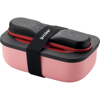 Guzzini Кутия за обяд Store & Go с прибори за хранене 900 мл червена (17110231)