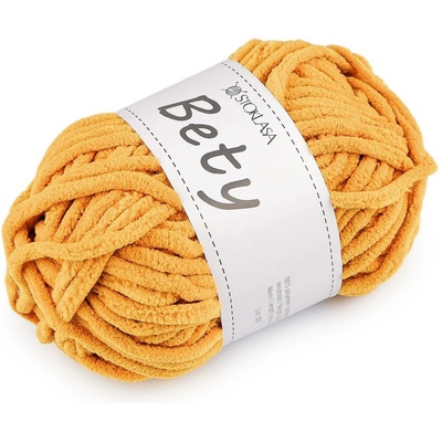 Pletací žinylková příze Bety 100 g Varianta: 4 hořčicová, Balení: 1 ks 60670/156967/282002