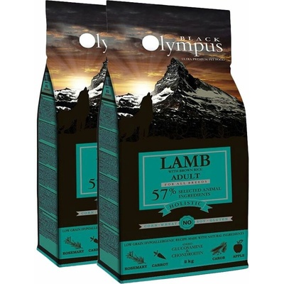 Black Olympus Adult Medium Lamb & Brown Rice 2 x 12 kg