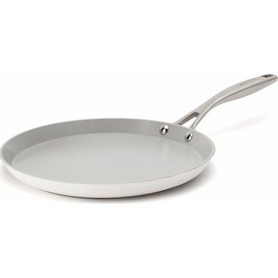 Elmich Nepriľnavá keramická panvica na palacinky Zen 26 cm – krémovobiela