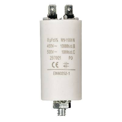 FIXAPART W1-11008N Rozběhový kondenzátor 8.0uf / 450 v + zem