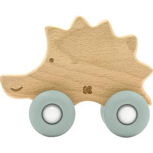 Kikkaboo Играчка дървена с чесалка Hedgehog Mint (31201010244) - tary