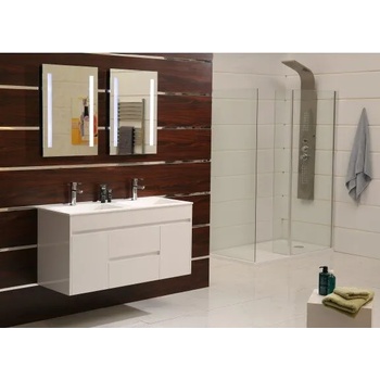 Inter Ceramic Конзолен PVC шкаф ICP 12046 "ЕВА" с умивалник, 120x46x60см (12046)