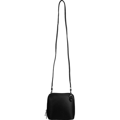 LINA dámska crossbody koženková kabelka Čierna