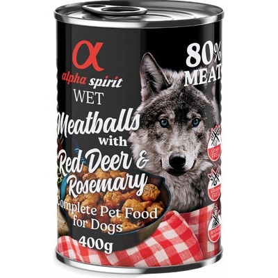 Alpha Spirit Dog Meatballs jahňacie a rímska rasca 6 × 400 g