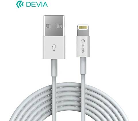 Devia EC080 USB - Lightning, 1m, bílý
