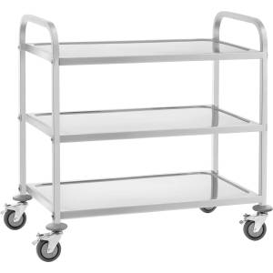 Royal Catering Количка за сервиране от неръждаема стомана - 3 рафта - до 500 кг RCSW 3A (RCSW 3A)