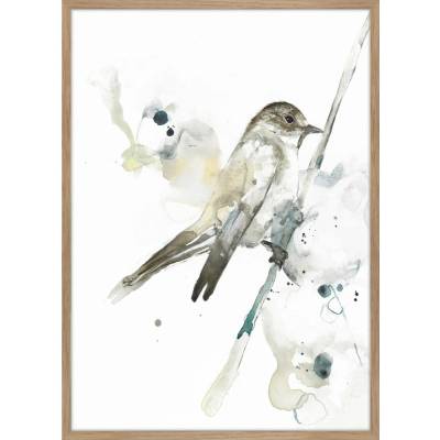 Malerifabrikken Bird 2 obraz bílá
