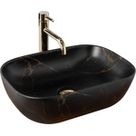 Rea Belinda 46,5x33,5 cm matt black marble (REA-U8908)
