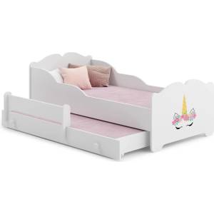 Kobi Детско разтегателно легло ANNA II 160 x 80 с принт (unicorn)