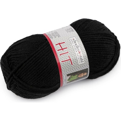 Pletací příze Hit 50 g Varianta: 2 (0002) černá, Balení: 1 ks 34718/52243/149976