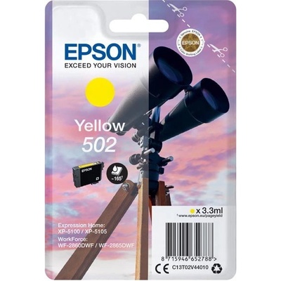 Epson original ink C13T02V44010, 502, T02V440, yellow, 165str. , 3.3ml (C13T02V44010)