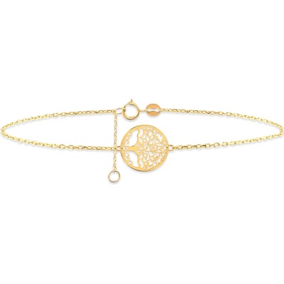 Lillian Vassago zlatý náramek zdobený stromem života LLV06-GB123