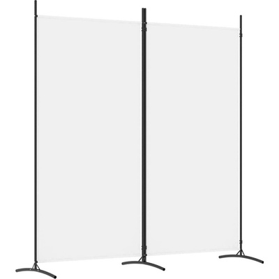 vidaXL 2-dílný paraván bílý 175 x 180 cm látka