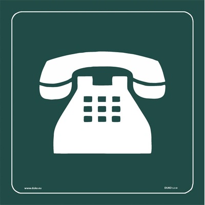 DUKO TELEFON symbol zelený Formát: 90 x 90 mm