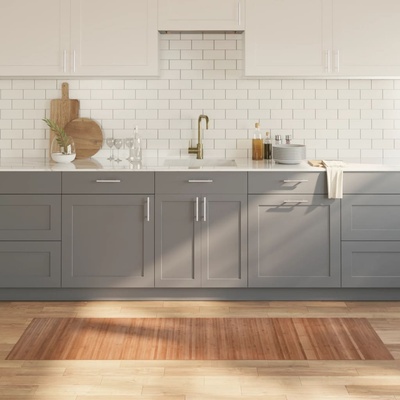 vidaXL Килим, правоъгълен, натурален, 60x200 см, бамбук (376715)