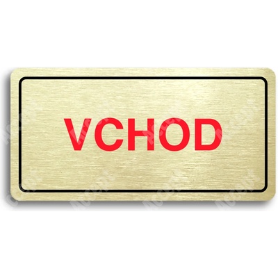 ACCEPT Piktogram VCHOD - zlatá tabulka - barevný tisk