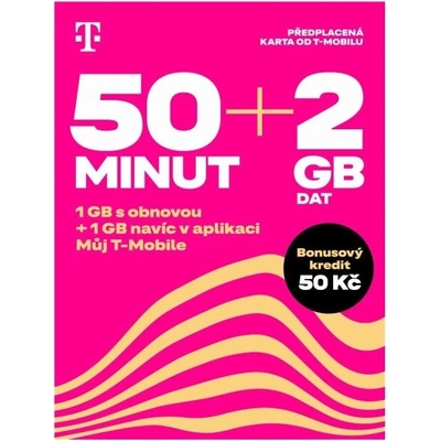 T-Mobile SIM karta TWIST Standard 50 minut + 2 GB dat s kreditem 50 Kč